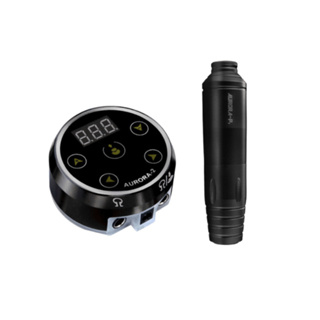 Kit Máquina Dermografo Pen Rotativa Para Tattoo Aurora P2 + Fonte Aurora 2 com visor de LED e Touch em Oferta na Shopee