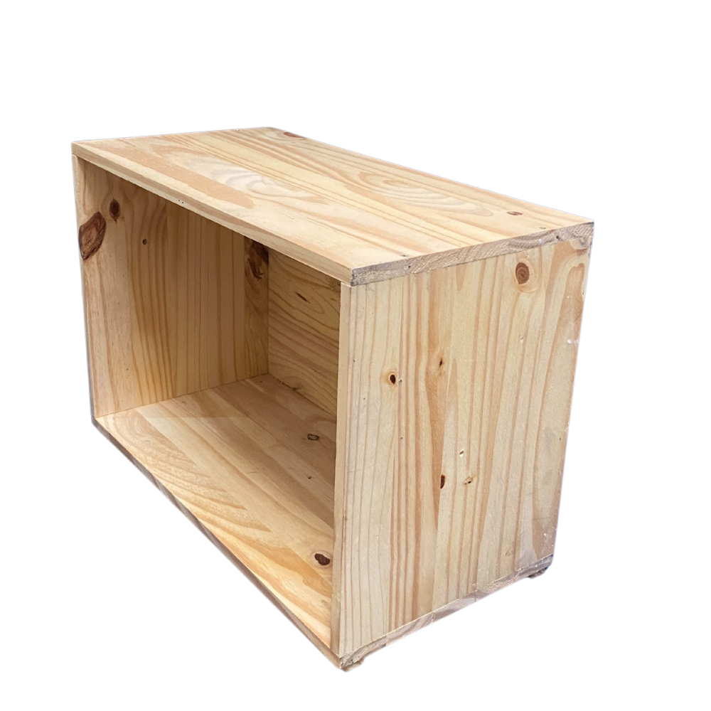 Caixote Organizador de Brinquedos em Pinus - 60 x 30 x 40 cm em Oferta na Shopee