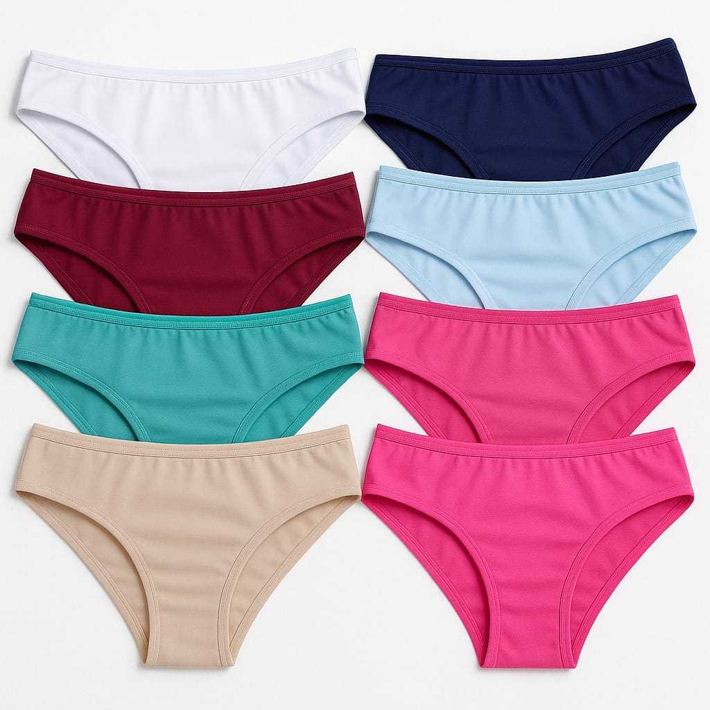 Kit com 10 calcinhas infantil feminina conforto com forro algodão