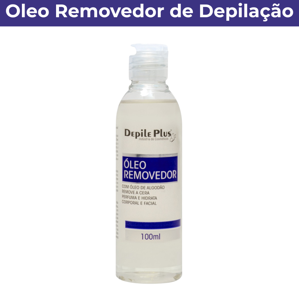 Óleo Hidratante Removedor de Cera de Algodão Depile Plus Corporal e Facial 100ml