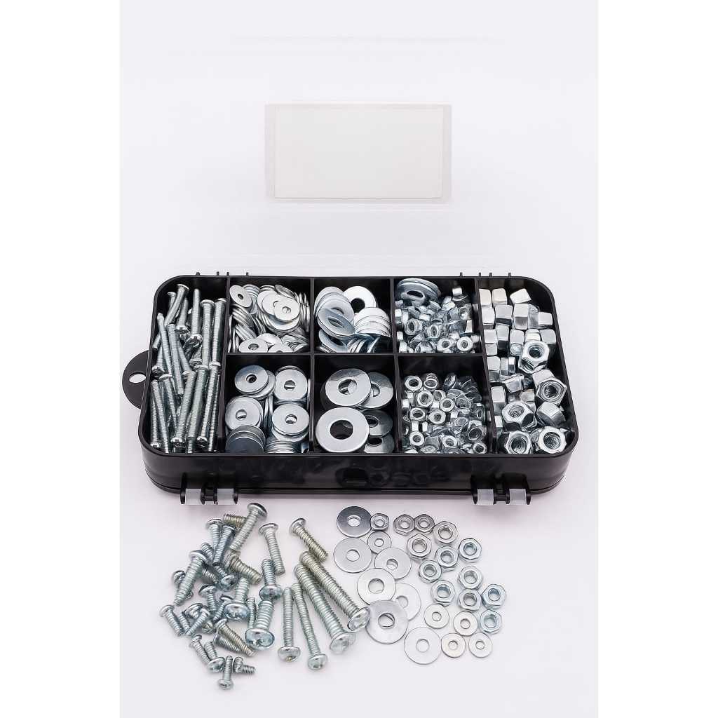 Kit 600 Parafuso Porca Arruela 1/8 5/32 3/16 1/4