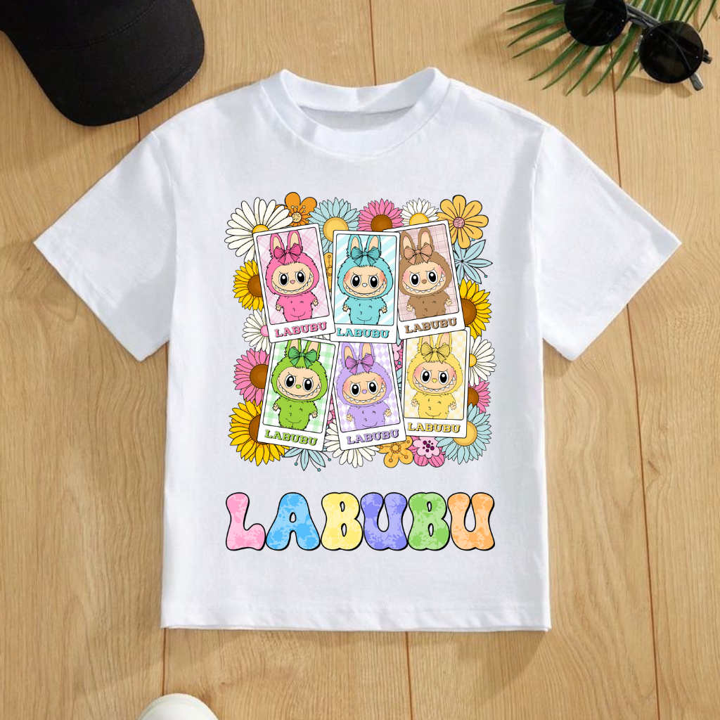 camiseta camisa blusa desenho infantil fofas menina e menino labubu tendencia moda infantil juvenil em Oferta na Shopee