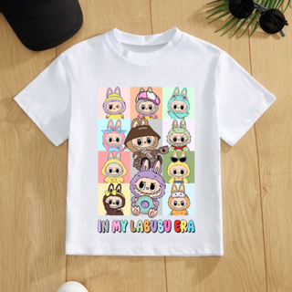 Camiseta camisa blusa desenho infantil fofas menina e menino labubu tendencia moda infantil juvenil em Oferta na Shopee