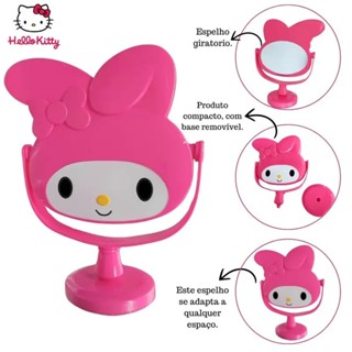 Espelho De Mesa My Melody Original Sanrio Maquiagem Make em Oferta na Shopee