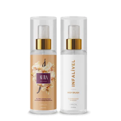 KIT BODY SPLASH FEMININO AURA + INFALIVEL 200ML - PRIMACIAL PERFUME FLORAL