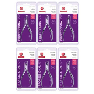 Kit 6 Alicate Cutícula 777 Original Mundial Profissional Manicure Salão Afiada
