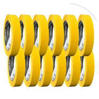 Adelbras Kit 12 Fitas Crepe Automotiva Amarela 765 18mmx40m em Oferta na Shopee