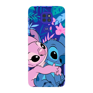 Capinha para Moto G9 Play Anti Impacto Personalizada - Stiti Stich e Angel Abraço com fundo transparente em Oferta na Shopee