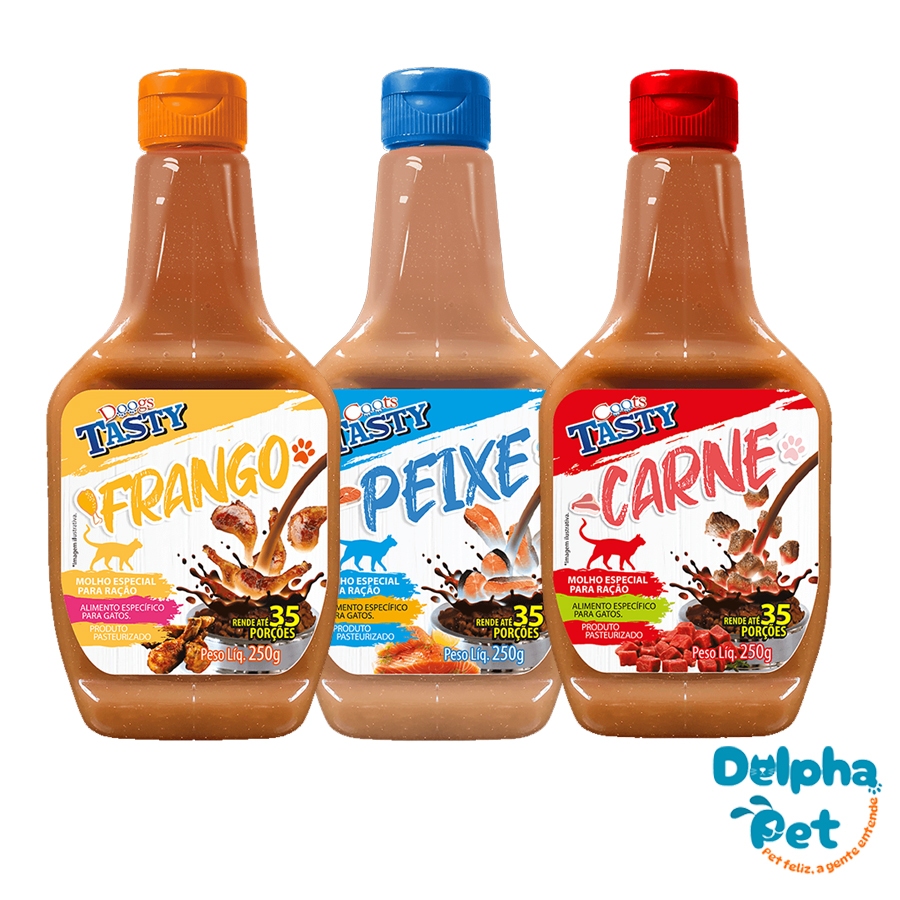Molho Tasty 250g Para Gatos Escolha o Sabor - Doogs