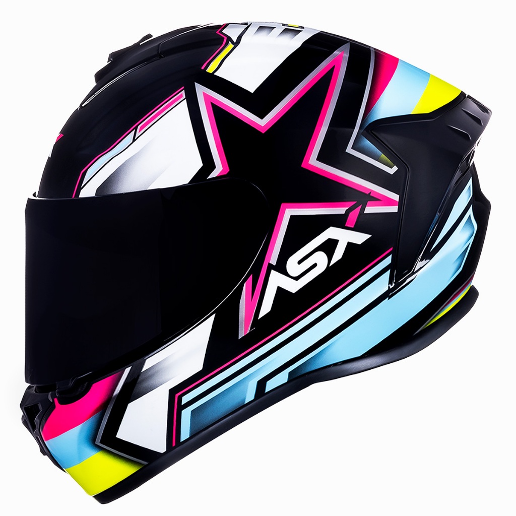 Capacete Feminino Esportivo ASX Draken Pilot Colors Brilhante