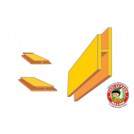 Perfil Linha (H) 12x12 Barra de 3 Mteros Material Pvc MA Coloridos