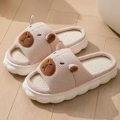 Pantufa Chinelo Capivara Feminina e Masculina – Super Macia, Confortável e Antiderrapante