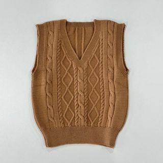 Blusa Colete Infantil unisex de 1 a 3 anos Gola V Detalhes Aran e Tranças Confortável Casual em Oferta na Shopee