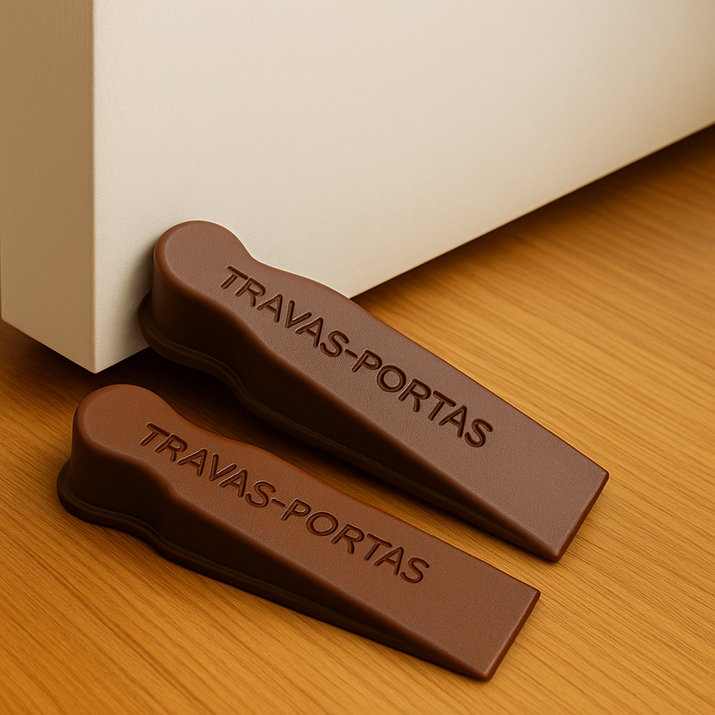 Kit 2 Trava Portas Com Fixação Antiderrapante De Silicone em Oferta na Shopee