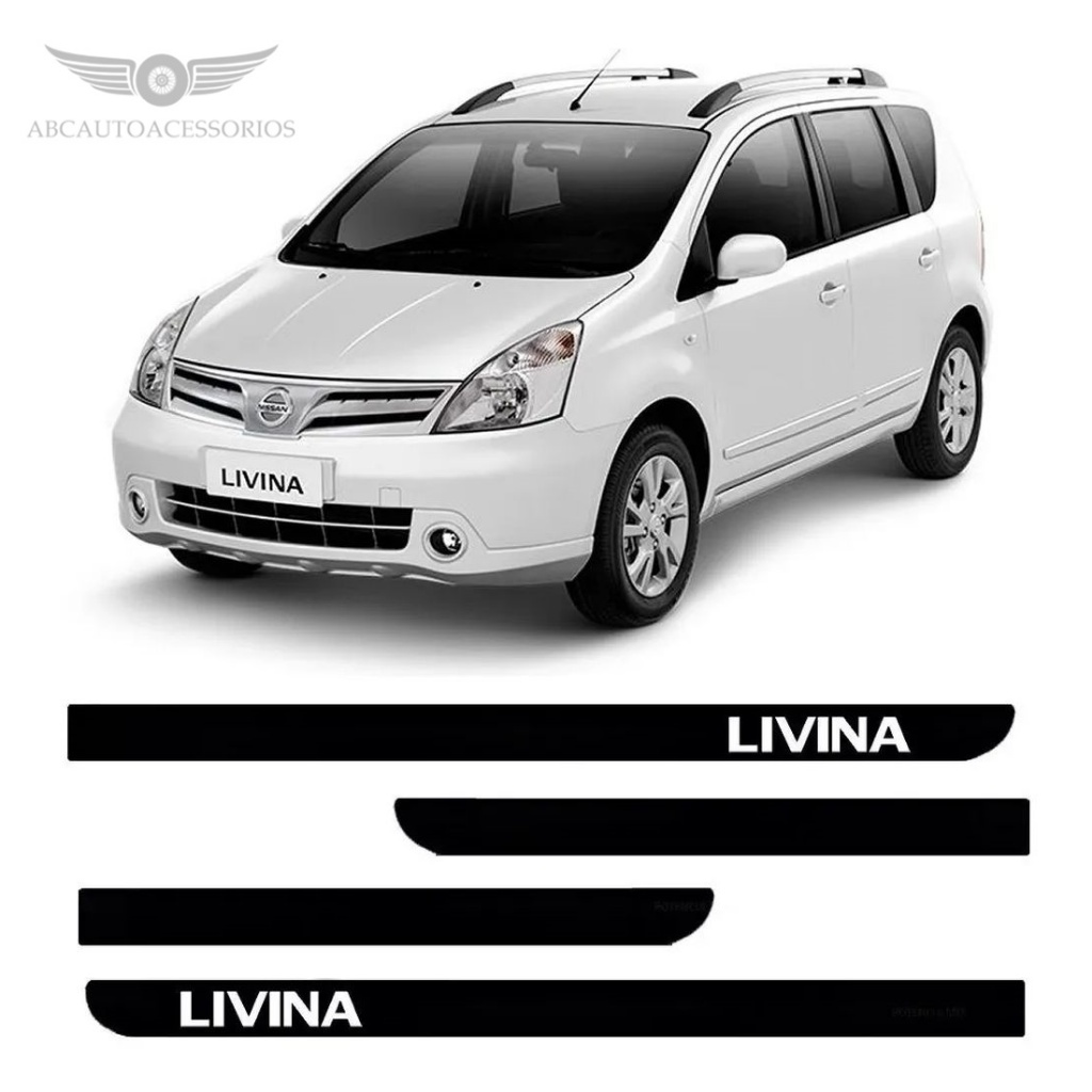 Friso Lateral LIVINA Todos Modelos Personalizado COM NOME KIT AUTOCOLANTE