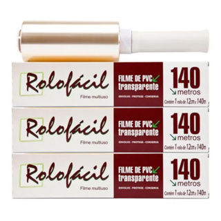 Filme de PVC multiuso rolofácil dispafilm 12cm x 140m kit 3 unidades em Oferta na Shopee