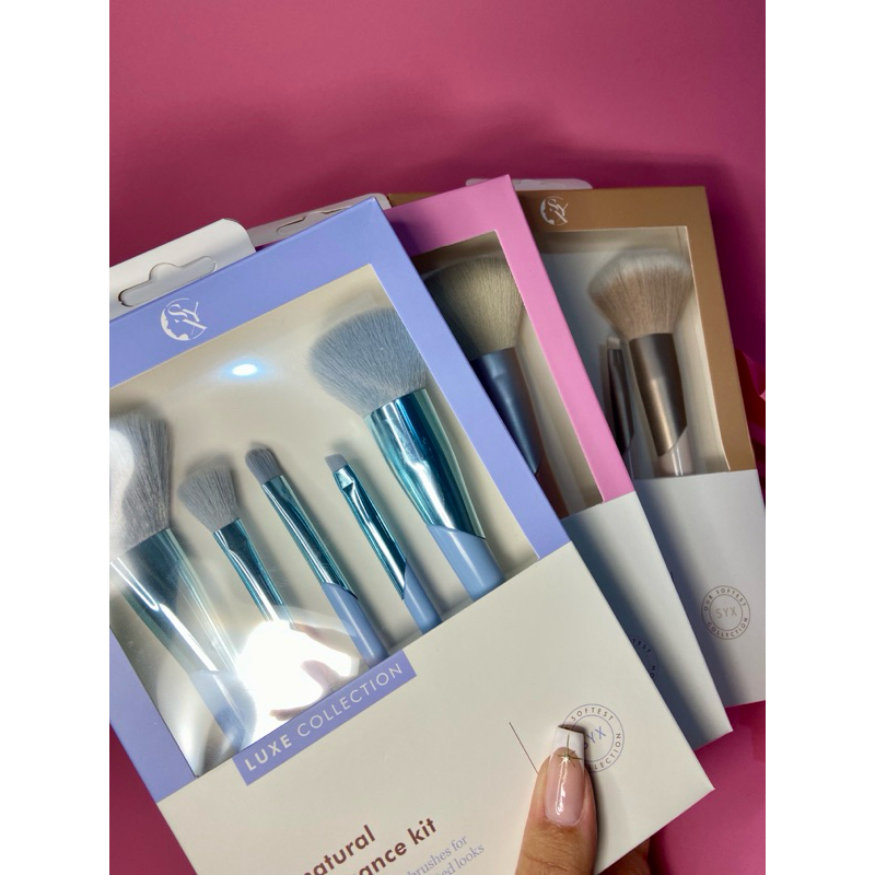 kit5 Pincel de maquiagem para esfumar sombra blush contorno