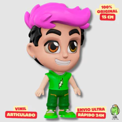 Boneco Vinil Void dos Rosas Gamer Articulado Youtuber 15cm Algazarra