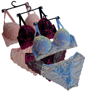 KIT 3 Conjunto Lingerie Plus Size Com Bojo Feminino Renda Confortável em Oferta na Shopee