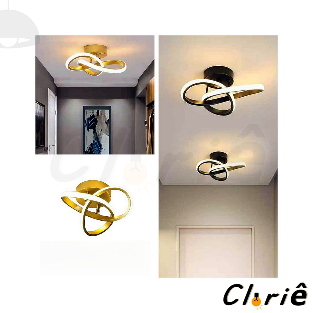 Luminária De Teto Plafon Led Moderna Lustre para Corredor Sala Quarto Cozinha Infinito