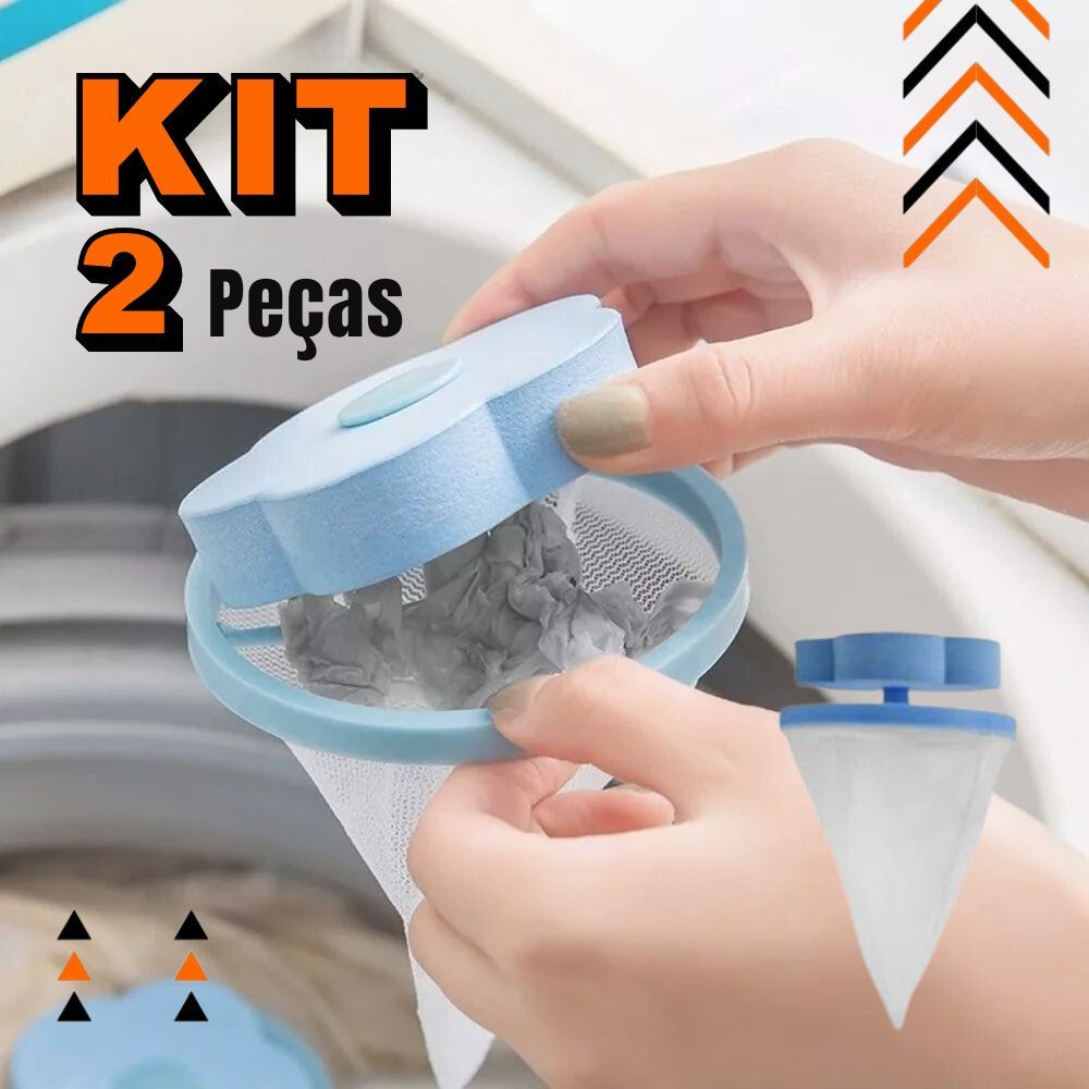 Kit 2 Peças Coletor De Pelos Para Maquina De Lavar Roupa Cães Gatos Fiapos Tira Pelos Clink
