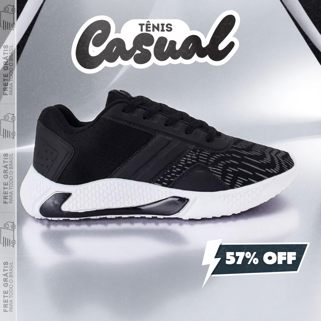 Tênis Casual Masculino Feminino Unissex Calce Fácil Leve Confortável | Esporte Caminhada Corrida