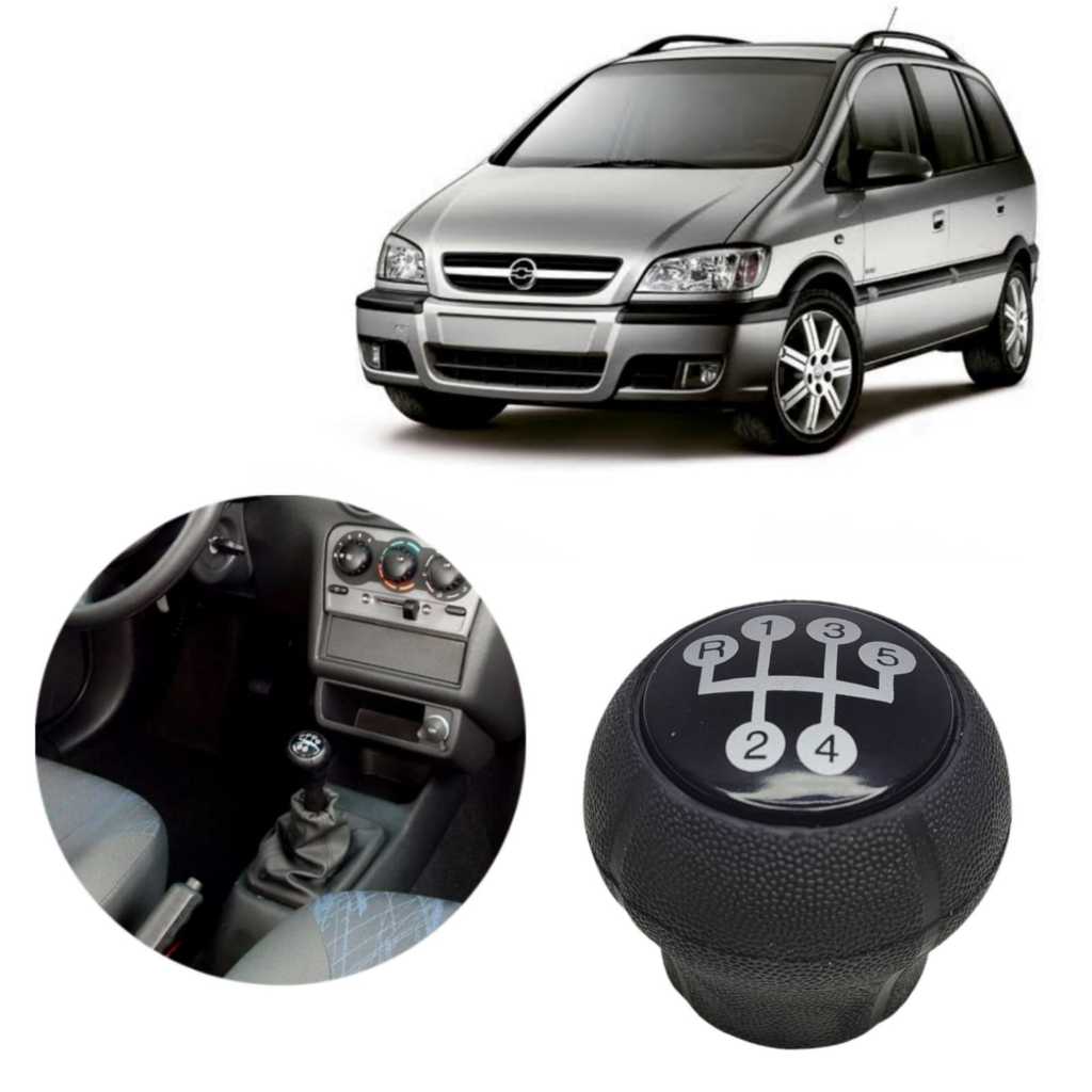 Manopla Bola Câmbio Manual Chevrolet Zafira 2001 2002 2003 2004 Lente Preta Original