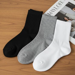 Par de Meias Classic Cano Médio Masculina Feminina Unissex Sortida