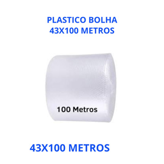 Plástico Bolha 43 x 100 Metros Bobina 25 Micras e-commerce em Oferta na Shopee