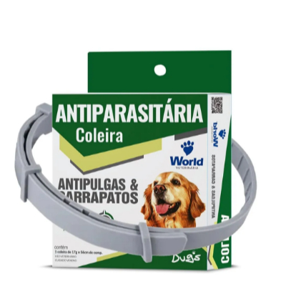 Coleira Dugs Antipulgas e Carrapatos World Veterinária
