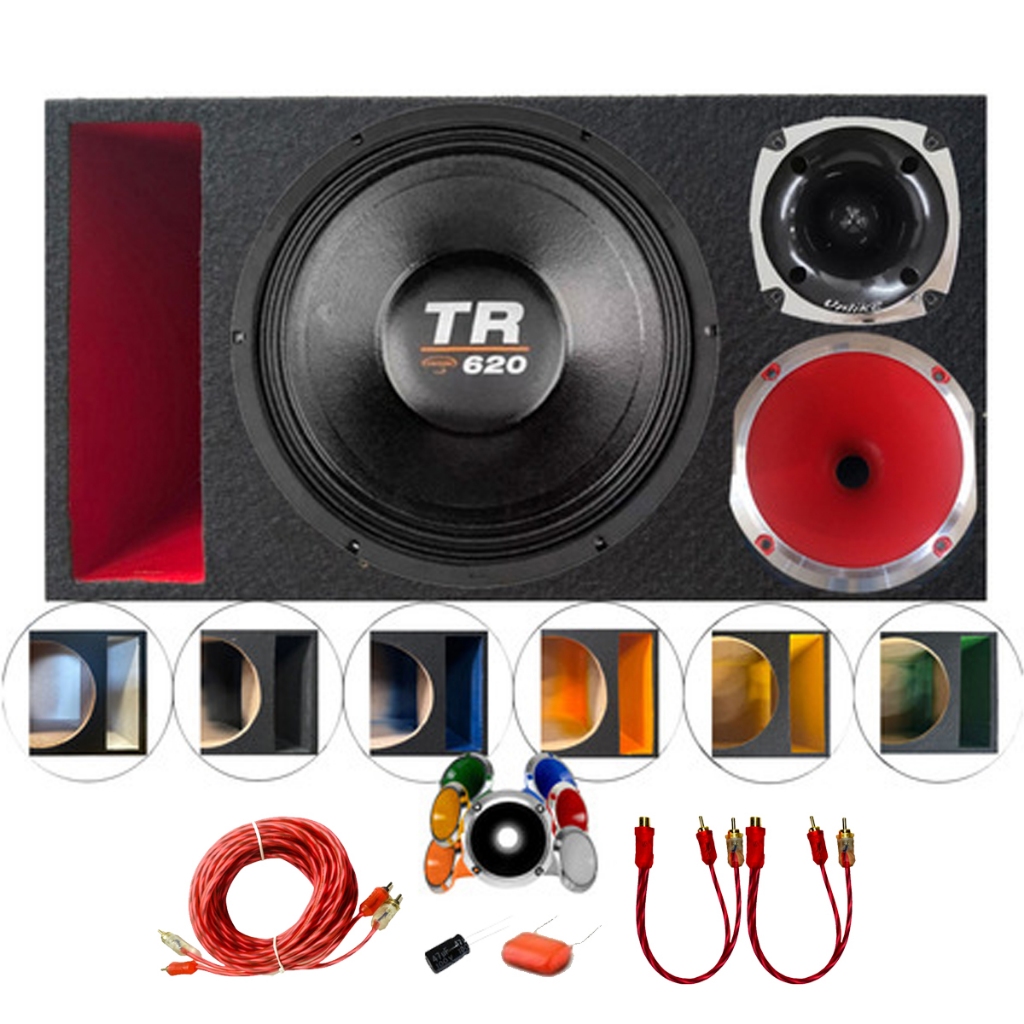 CAIXA TRIO DUTO RÉGUA  COLORIDO ALTO FALANTE TRITON TR620 CORNETA 1425 em Oferta na Shopee