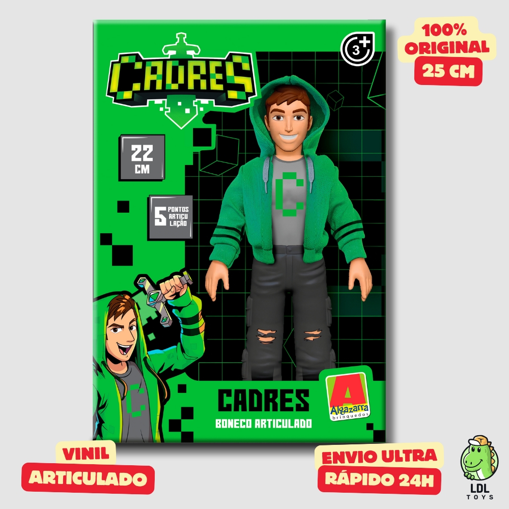 Boneco Vinil Cadres Gamer Articulado Youtuber 22cm Algazarra em Oferta na Shopee