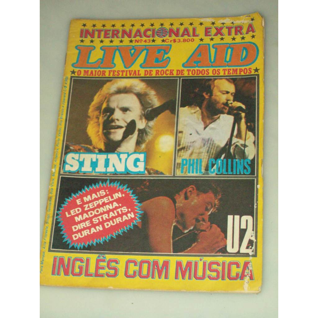 Revista de cifras Antiga Internacional Extra U2, Sting