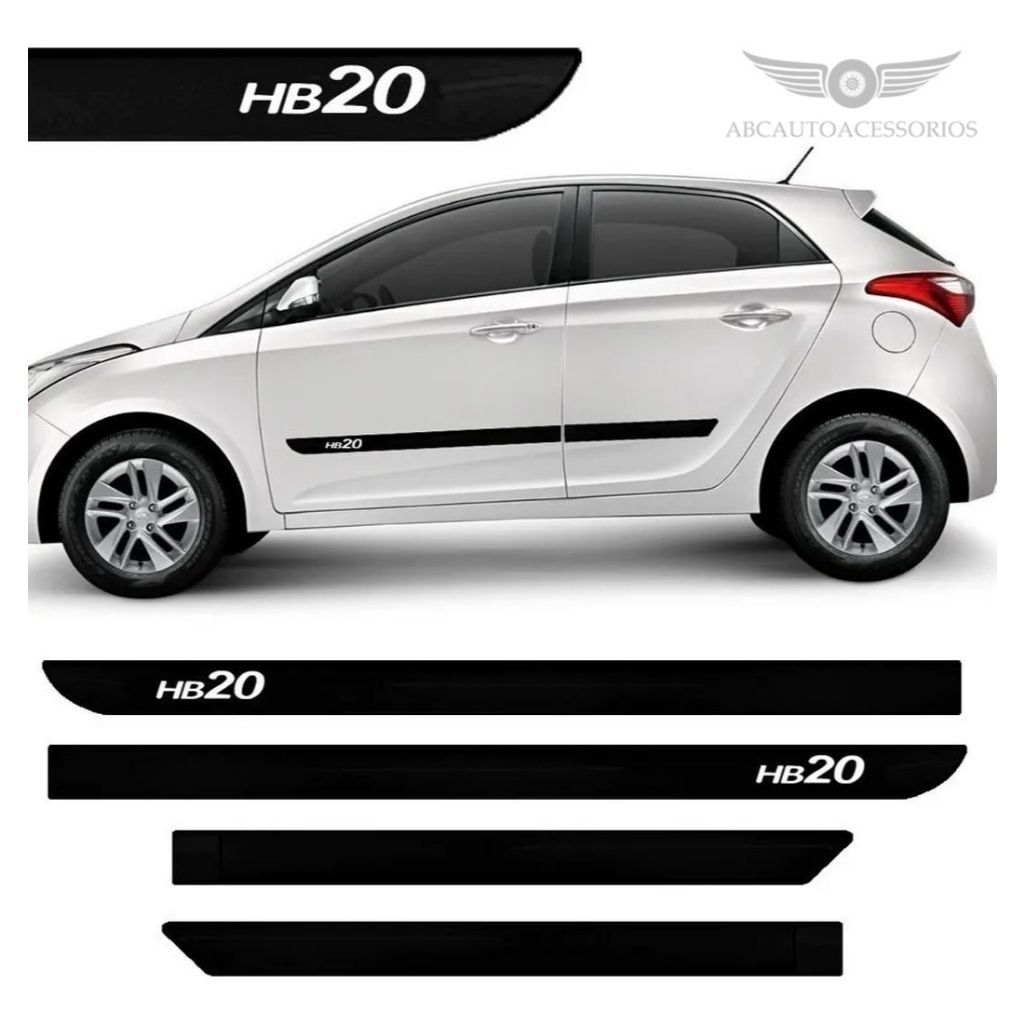 Friso Lateral HB20 HATCH Todos Modelos Personalizado COM NOME KIT AUTOCOLANTE em Oferta na Shopee
