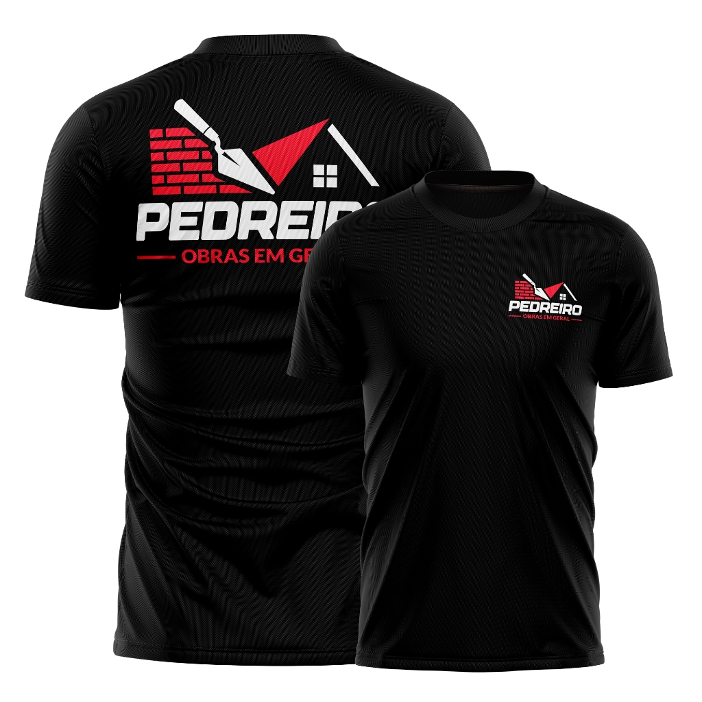 Camiseta Pedreiro Profissional Uniforme Trabalho Obra Dry Fit e Algodão Confortável Mestre de Obras