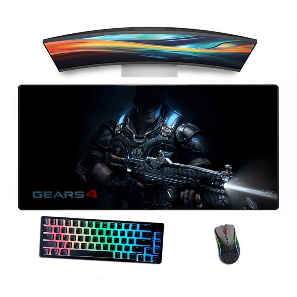 Mousepad Gamer Speed Borda Costurada Ergonómico Estampado Gears Game Console