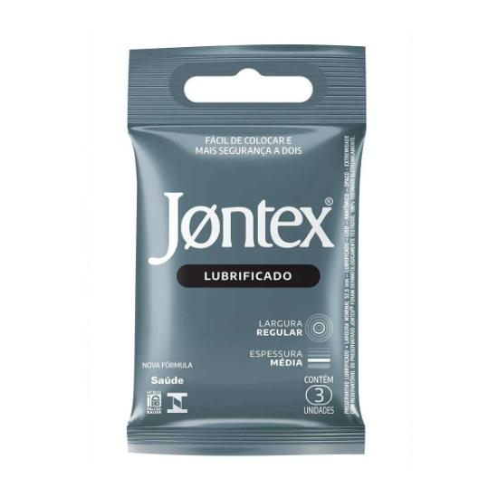 Preservativo Jontex Lubrificado Com 3 Unidades em Oferta na Shopee
