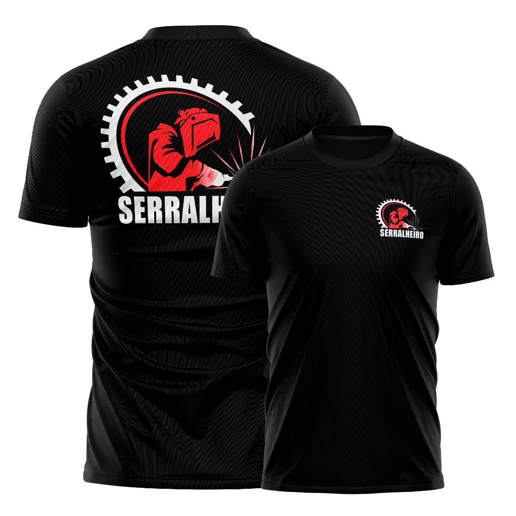 Camiseta Serralheiro Profissional Uniforme Trabalho Dry Fit Confortável Masculina Qualidade