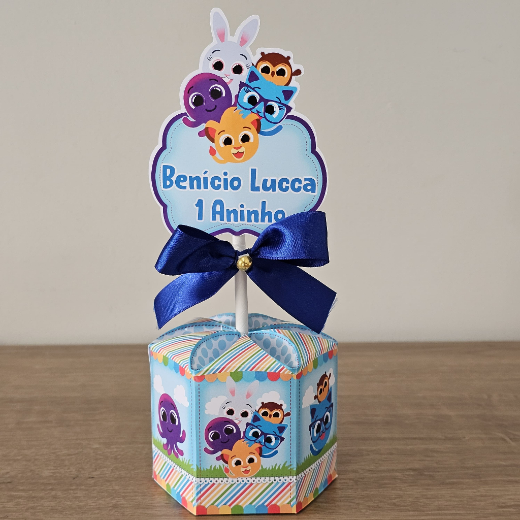 10 Unidades Centro de mesa Bolofofos Azul Personalizado - ENFEITE FESTA ANIVERSÁRIO CHÁ INFANTIL em Oferta na Shopee