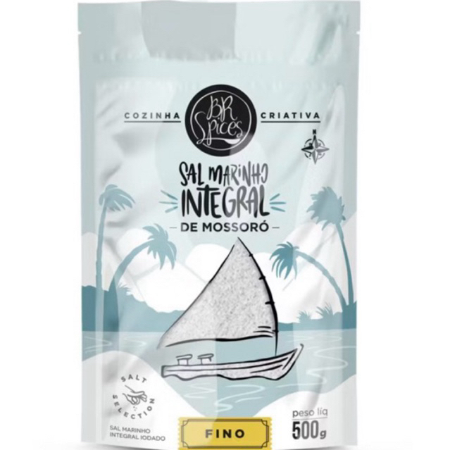 Sal Marinho BR Spices Integral De Mossoró Fino Pouch 500G e 1 kilo em Oferta na Shopee