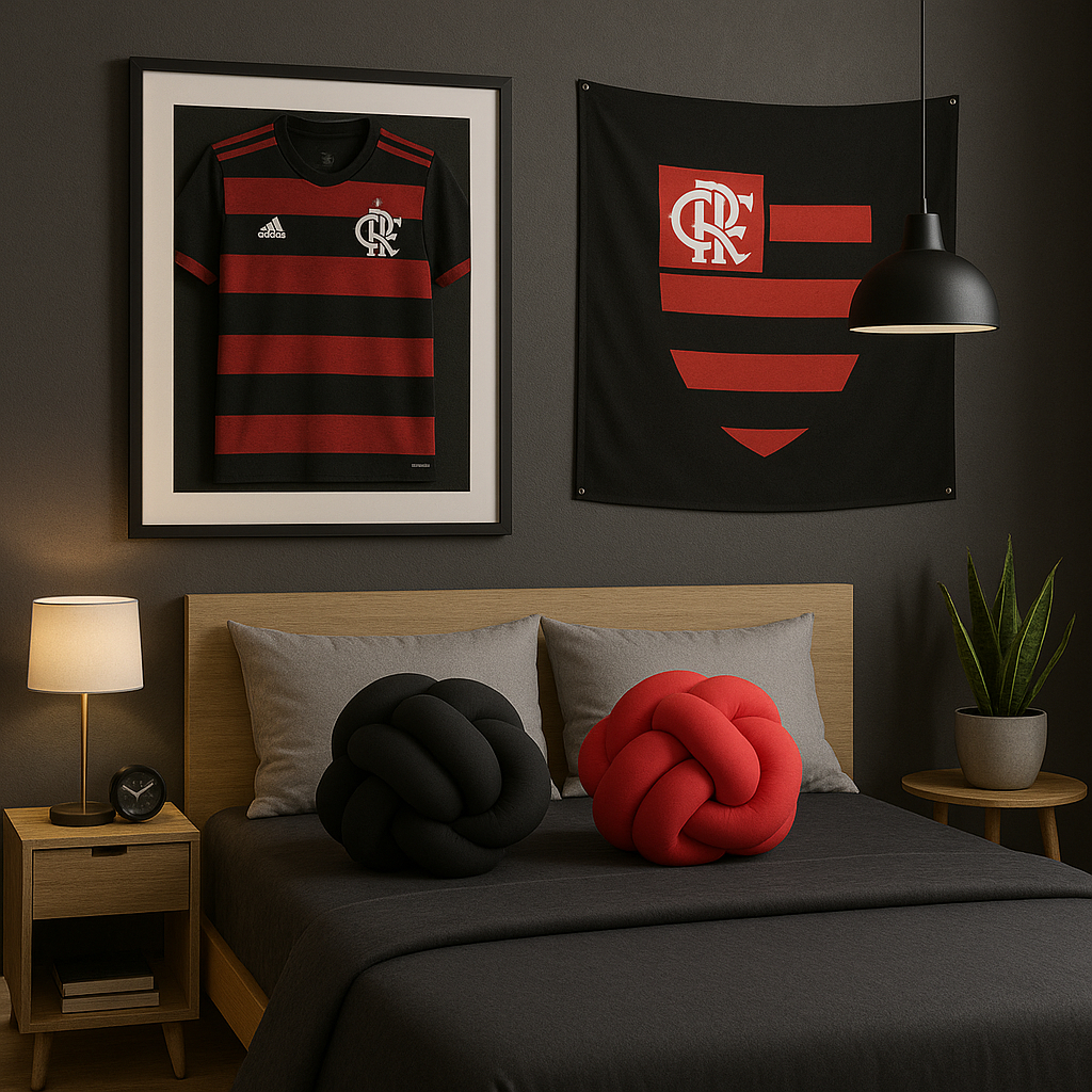 Almofada Nozinho Decorativa Nó Escandinavo para Decoração Sala e Quarto Almofada Estilo Moderno Camisa Time de Futebol
