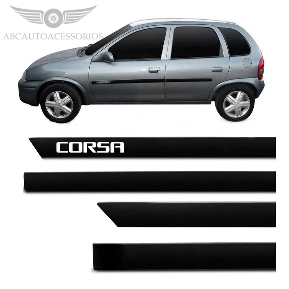 Friso Lateral CORSA 4 Portas Todos Modelos Personalizado COM NOME KIT AUTOCOLANTE