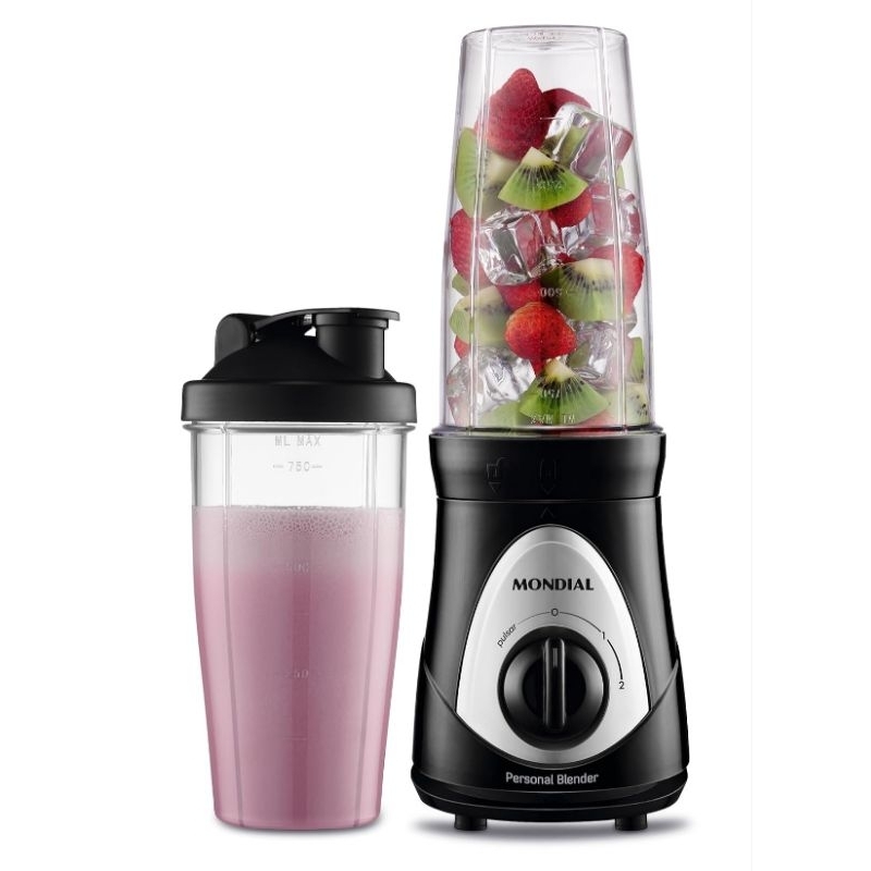 Personal Blender, Mondial, Preto/Prata, 300W, 127 V – DG-01