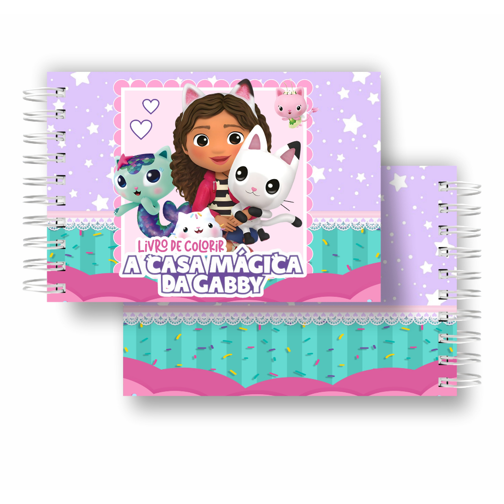Livro Para Colorir A Casa Mágica da Gabby 50 Imagens Capa Dura em Oferta na Shopee