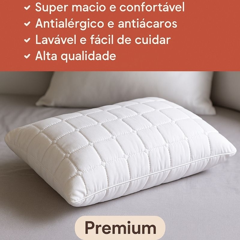 travesseiro antialérgico e antibacteriano