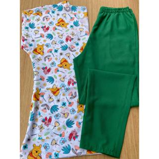 Conjunto de Pijama cirúrgico Scrub Feminino em Oferta na Shopee