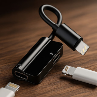 Cabo Adaptador 2 em 1 Lightning para iPhone/iPad - Ouça e Carregue Simultaneamente