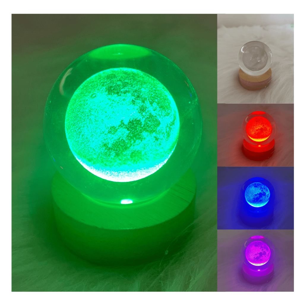 Luminária Mesa decorativa colorida Esfera de vidro Ideal para Presentear acompanha embrulho +fitilho
