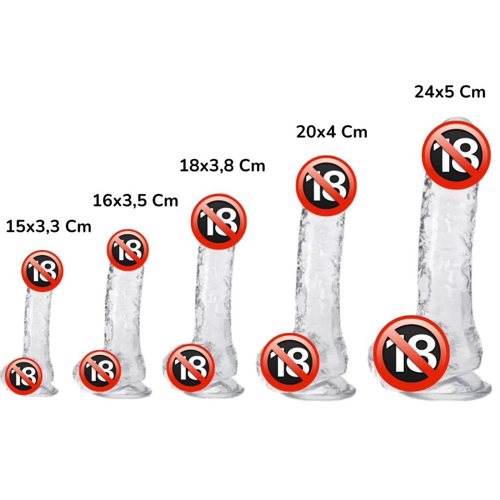 Pênis Realista Dildo Grande Grosso Consolo Transparente Macio Masturbador em Oferta na Shopee