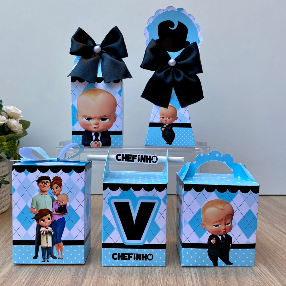 Kit Festa Poderoso chefinho  Personalizados Lembrancinhas Caixinhas para festa PEGUE E MONTE